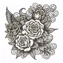 memorial piece tattoo design idea