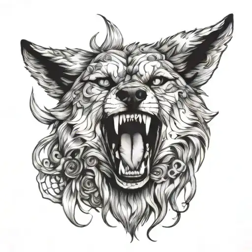 the mouth of the wolf the eyes of the lamb tattoo design idea