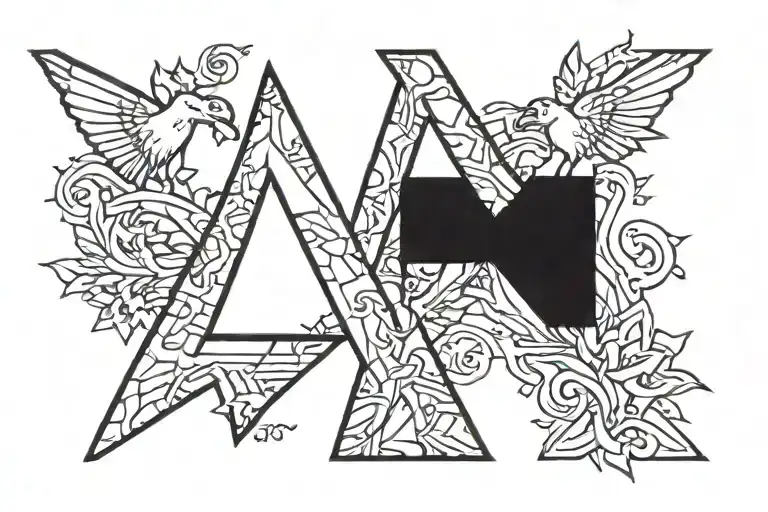 the "delta symbol" followed by a scripted letter "f" then the numbers "508" tattoo design idea