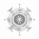 A Philippine flag-inspired skateboarding design tattoo design idea