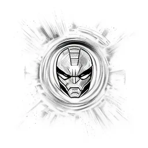 Superhero mashup featuring your favorite comic book characters in a gaming setting tattoo design idea