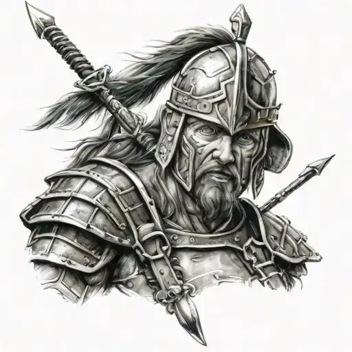 Scottish warrior  tattoo design idea