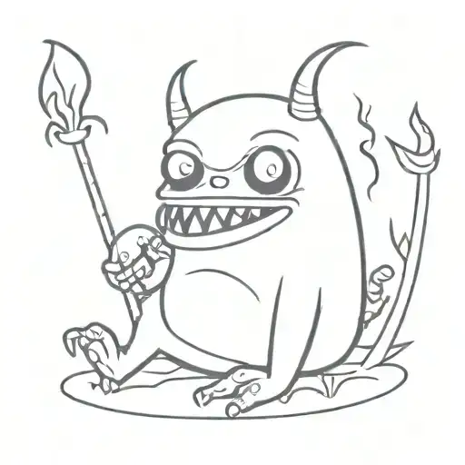 boogie monster tattoo design idea