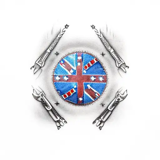 confederate flag  tattoo design idea