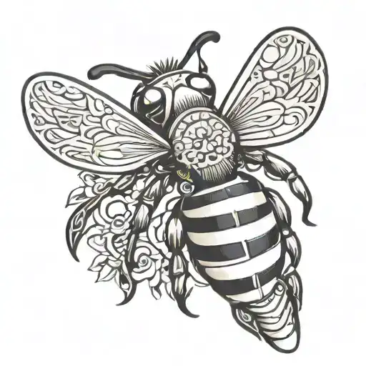 inca bees maori tribal tattoo design idea