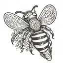 inca bees maori tribal tattoo design idea