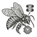 inca bees maori tribal tattoo design idea
