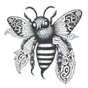inca bees maori tribal tattoo design idea