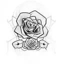Destiny 2 hunter mark with roses tattoo design idea
