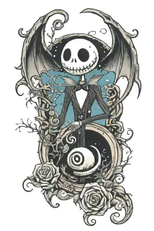 nightmare before Christmas tattoo design idea