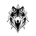 wolf dragon tattoo design idea