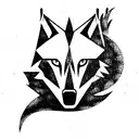 wolf dragon tattoo design idea