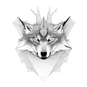 wolf dragon tattoo design idea