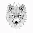 wolf dragon tattoo design idea