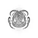 ouroborus northern pike tattoo design idea