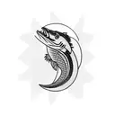 ouroborus northern pike tattoo design idea
