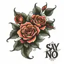 say no to rape tattoo design idea