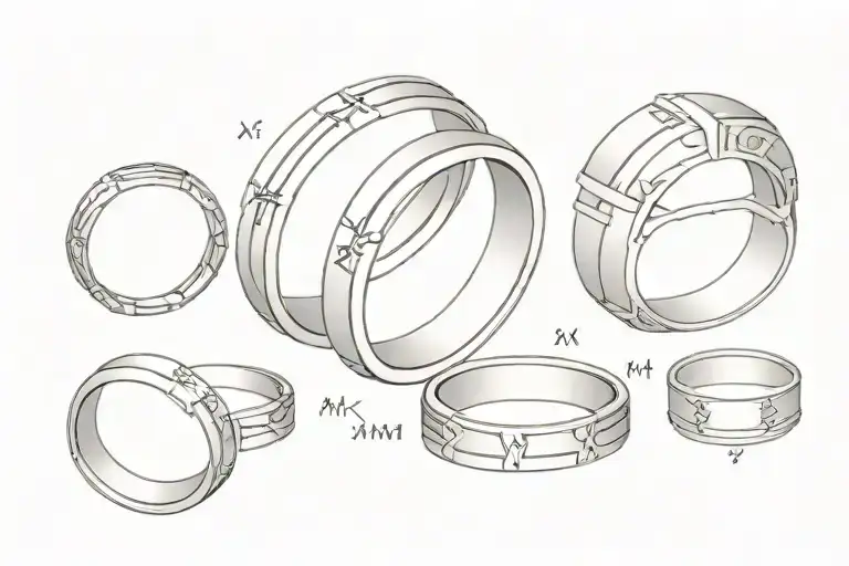 wedding band tattoo 3 lines with roman numerals IV.II.MMXI tattoo design idea