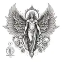 archangel jophiel tattoo design idea