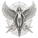 archangel jophiel tattoo design idea