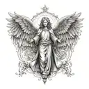archangel jophiel tattoo design idea
