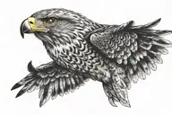 Hawk tattoo design idea
