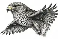 Hawk tattoo design idea