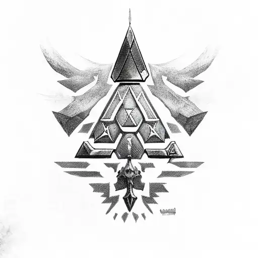 legend of zelda x blasphemous tattoo design idea