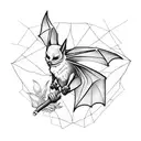 Bat tattoo design idea