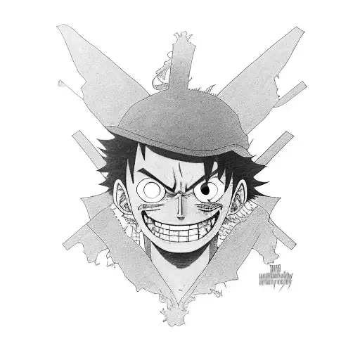 luffy  tattoo design idea