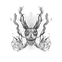 old School broken vase tattoo design idea