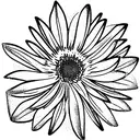 Crysanthemum and Lavendar tattoo design idea