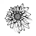 Crysanthemum and Lavendar tattoo design idea