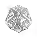 D&D d20 dice tattoo design idea