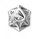 D&D d20 dice tattoo design idea