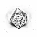 D&D d20 dice tattoo design idea