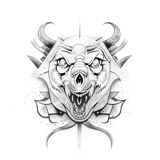 Adler, löwe und Skorpion  tattoo design idea