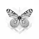 the letter g with a butterfly wing tattoo design idea