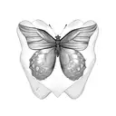 the letter g with a butterfly wing tattoo design idea