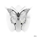 the letter g with a butterfly wing tattoo design idea