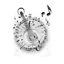 music lines from sheet music and they have the lyrics "times like these" running along them  tattoo design idea