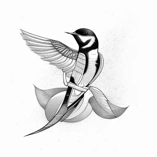 Swallow Bird tattoo design idea