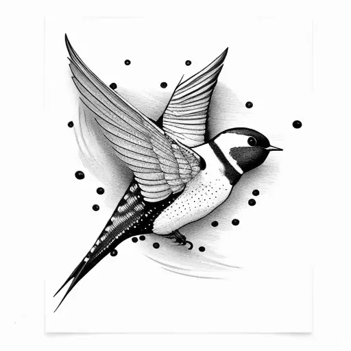 Swallow Bird tattoo design idea