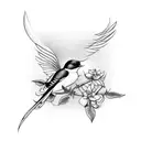 Swallow Bird tattoo design idea
