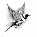 Swallow Bird tattoo design idea