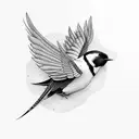 Swallow Bird tattoo design idea