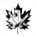 Maple Leaf with metal tattoo design idea