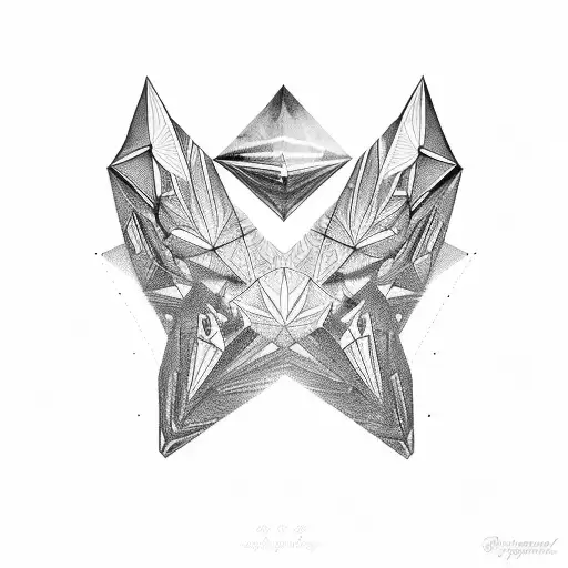 Diamond tattoo design idea