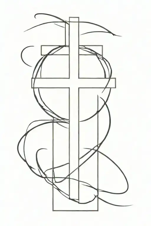 simple cross tattoo with the words so it goes  tattoo design idea