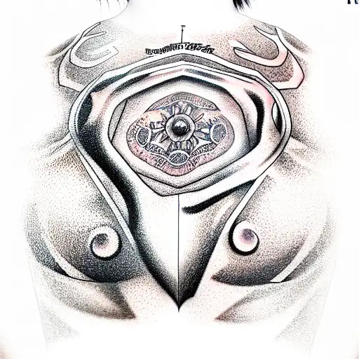 title "RESPECT" on chest tattoo design idea